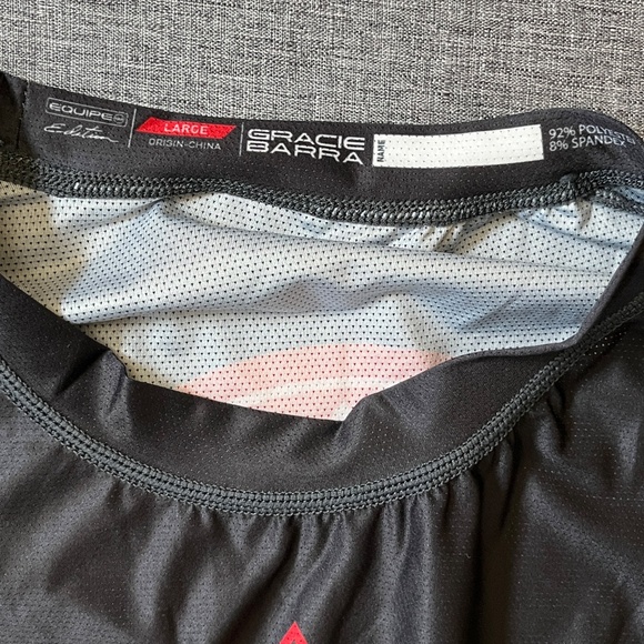 Gracie Barra Rashguard Jiu Jitsu Training Short Sleeve Shirt - Men's Size L - Picture 4 of 7